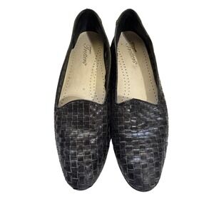 Vintage Retro Preppy Trotters Woven Leather Loafers Comfort Slip On Shoes 9.5‎
